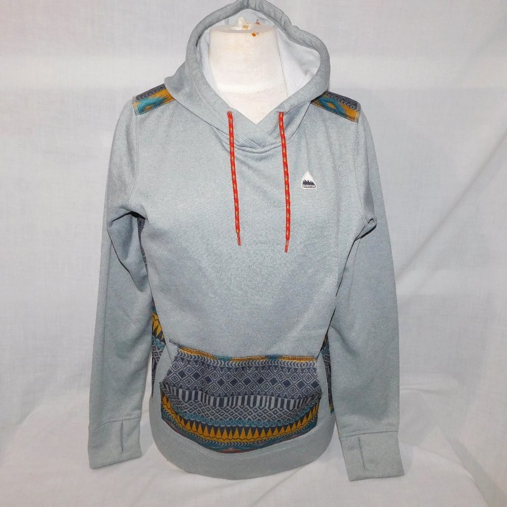 Burton DryRide Oak Pullover Hoodie Heather / Tahoe Freya Weave Aztec Womens M